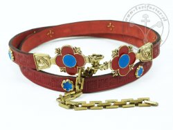 116C "Medallion" women belt with chain