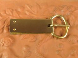 B-141P D-shaped belt buckle - with buckle plate