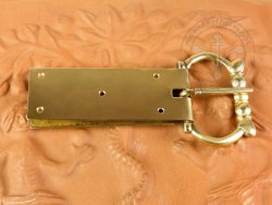 B-015P A shaped girdle buckle - with buckle plate