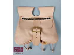 PS-01 Two-panel purse with pouches  14-15th cent. - natural light brown