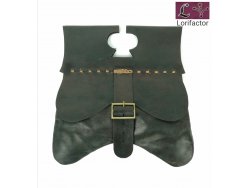 PS-44 Medieval Purse 14-15th cent. - very very dark brown
