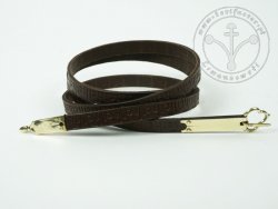 000BF11 Medieval belt with stamped decoration
