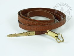 000BS08 Medieval belt with stamped decoration
