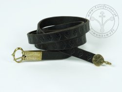 000BS16 Medieval belt with stamped decoration