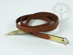 000BS17 Medieval belt with stamped decoration