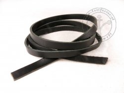 R-10 Leather belt - plain - 1,5 cm - black