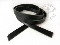 R-22 Leather belt - plain - 2 cm - black