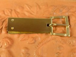 B-114P Belt or armour buckle from Wroclaw - with buckle plate