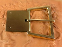 B-107P Big trapezoidal buckle for knightly or military girdle - with buckle plate