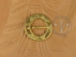 BR-09G Brooch with geometrical ornament GOLD-PLATED