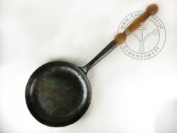 C-01A Hand forged frying pan with an oak handle - big