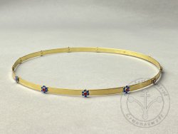 CT-06AS  Circlet with enameled flowers - 54 cm - ON STOCK