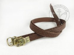 G-015-S Leather garters - stamped