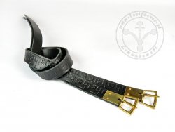 G-106-S Leather garters - stamped