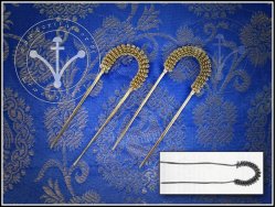 HP-01 U-shaped hairpin with twisted wire decoration