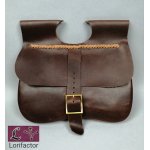 PS-33A Two-panel medieval purse "Gaston" 14-15th cent. - dark brown