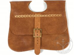 PS-33B Medieval purse "Gaston" 14-15th cent. - brown