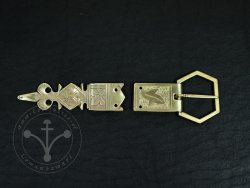 St-26 Buckle and strapend set for 14th-15th cent.